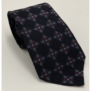 Bullock & Jones Men's All Silk Patterned Neck Tie USA Black‎